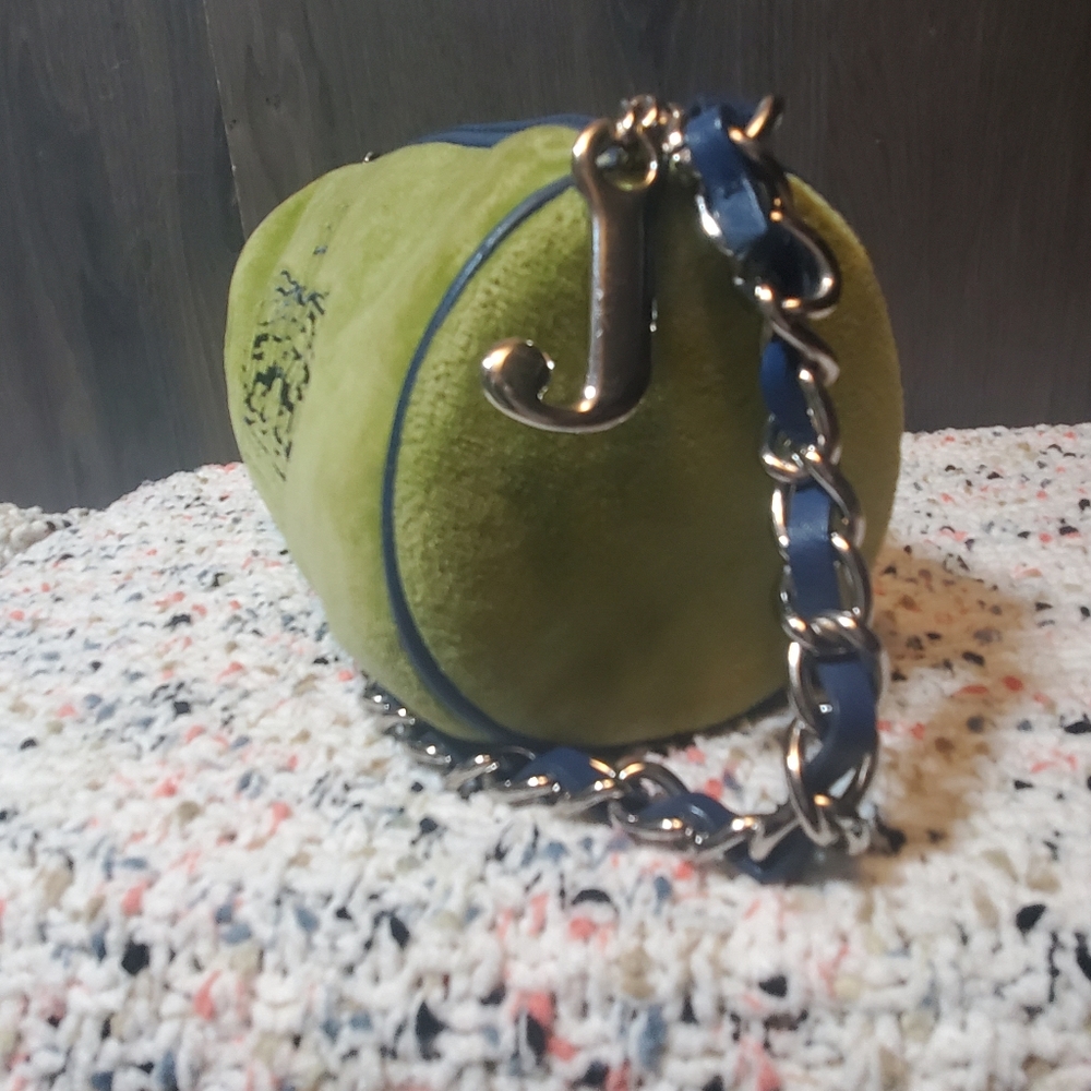 Y2k Juicy Couture Barrel Bag Lime Green Velour - Picture 4 of 13